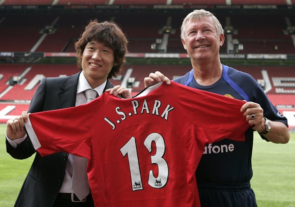 ji sung park manchester united jersey